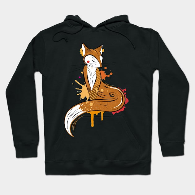 Graffiti Fox Hoodie by Kisho